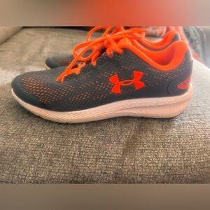 Under Armour Gray and Orange Sneakers with Breathable Mesh